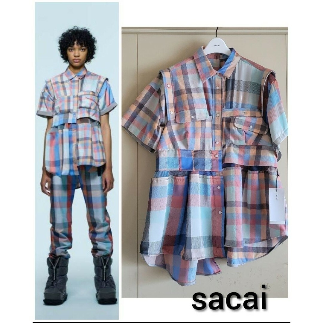 sacai 新品タグ付き 99,000円 Plaid Shirt マルチカラー2