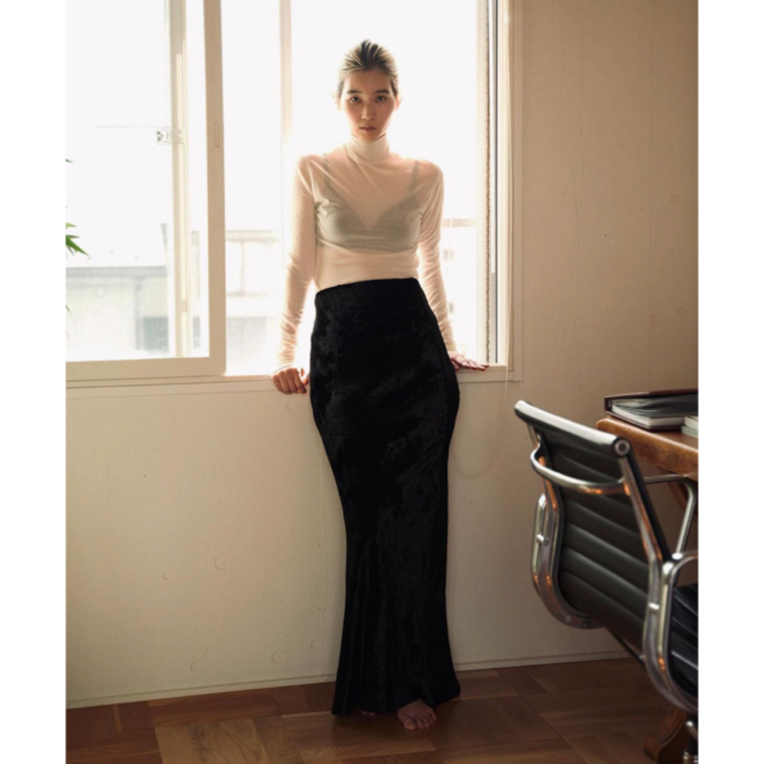 よろしくお願いいたします美品enof イナフ velvet long skirt ベロア ロングスカート