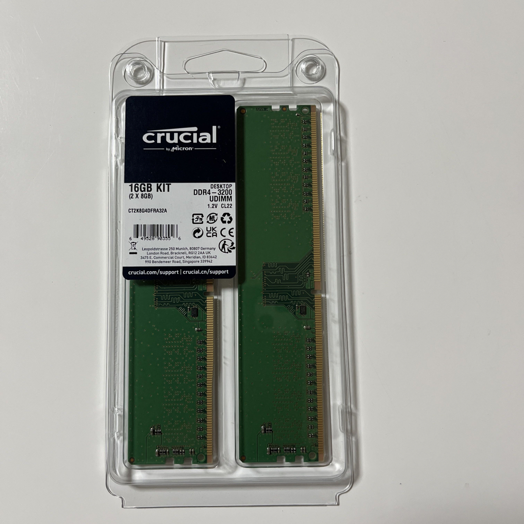crucial DDR4 3200 MT/s PC4-25600 CL22 デス