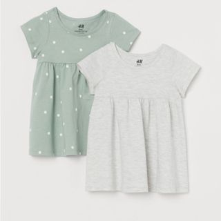 エイチアンドエム(H&M)のオーガニック コットン　ワンピース　80(ワンピース)