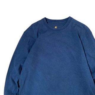 カーハート(carhartt)のCarhartt カーハート ネイビー ロンT サイドプリント古着シンプル(Tシャツ/カットソー(七分/長袖))