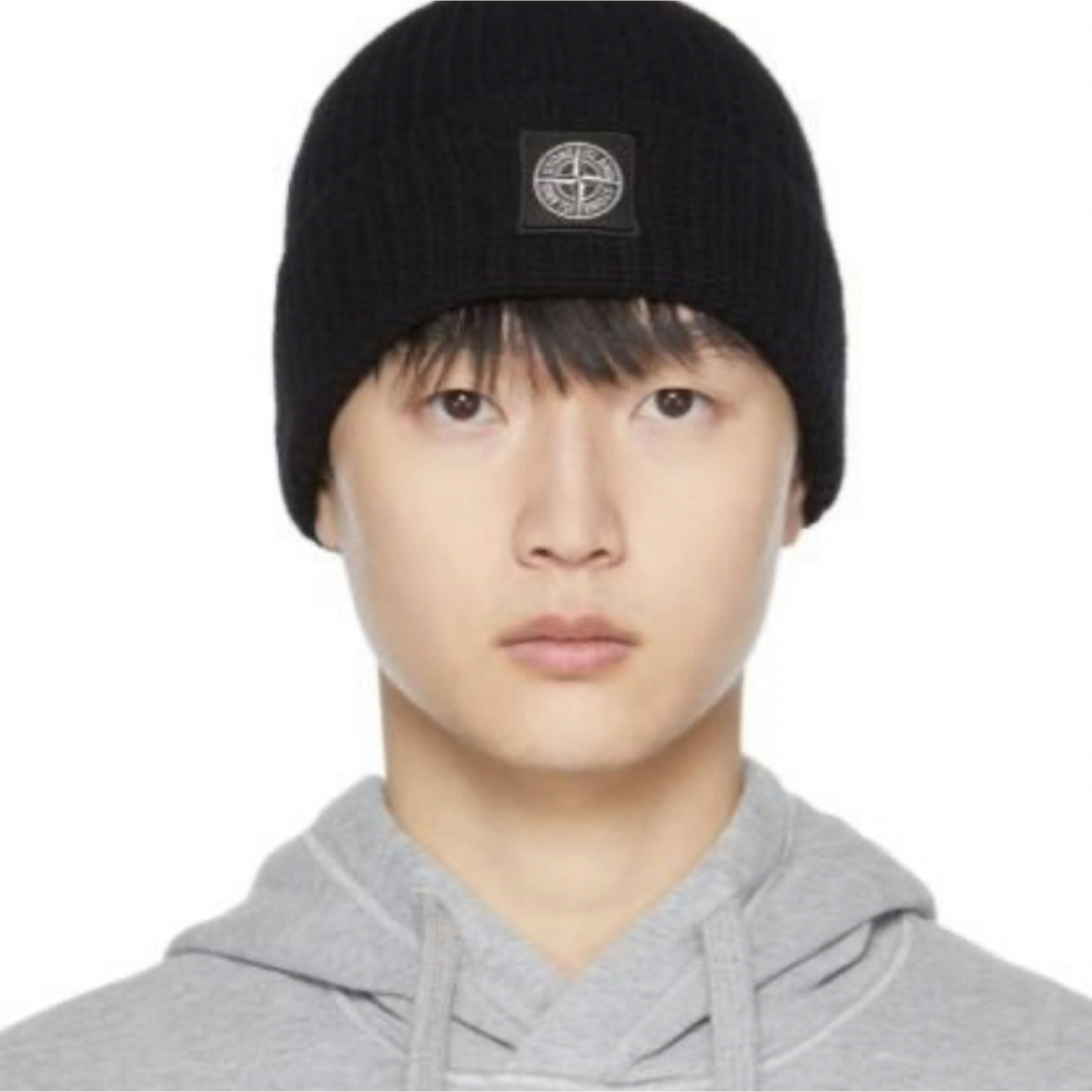 STONE ISLAND - STONE ISLAND ウール ロゴ ビーニー ニット帽の通販 by