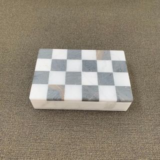小物入れ　大理石　市松模様