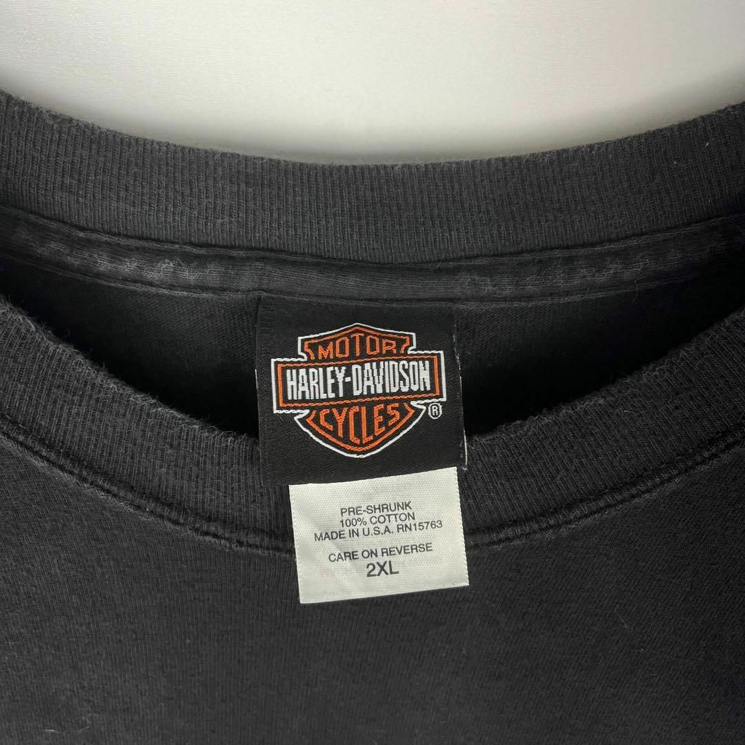 Harley Davidson(ハーレーダビッドソン)の【激レア】ハーレーダビッドソン Tシャツ イーグル ラシュモア山 2XL メンズのトップス(Tシャツ/カットソー(半袖/袖なし))の商品写真