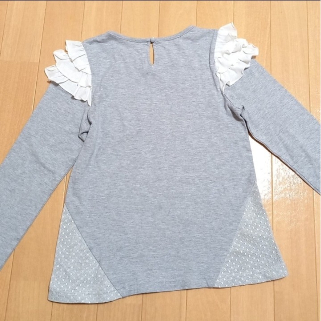 franche lippee(フランシュリッペ)のフランシュリッペ ラ ペチット ◆ ネコちゃん刺繍の長袖Tシャツ キッズ/ベビー/マタニティのキッズ服女の子用(90cm~)(Tシャツ/カットソー)の商品写真