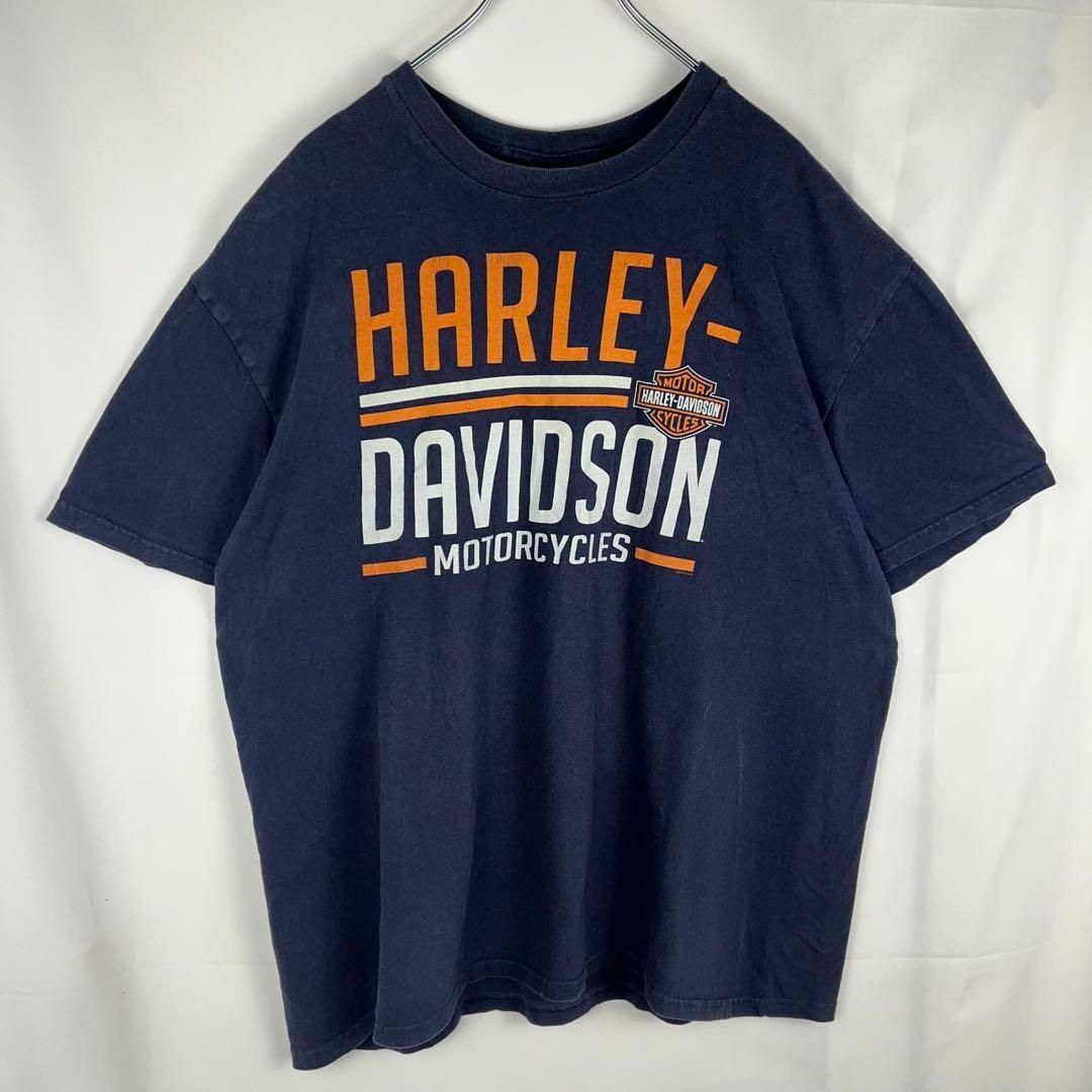 Harley Davidson(ハーレーダビッドソン)のハーレーダビッドソン Tシャツ ネイビー グランドアイランド メンズのトップス(Tシャツ/カットソー(半袖/袖なし))の商品写真