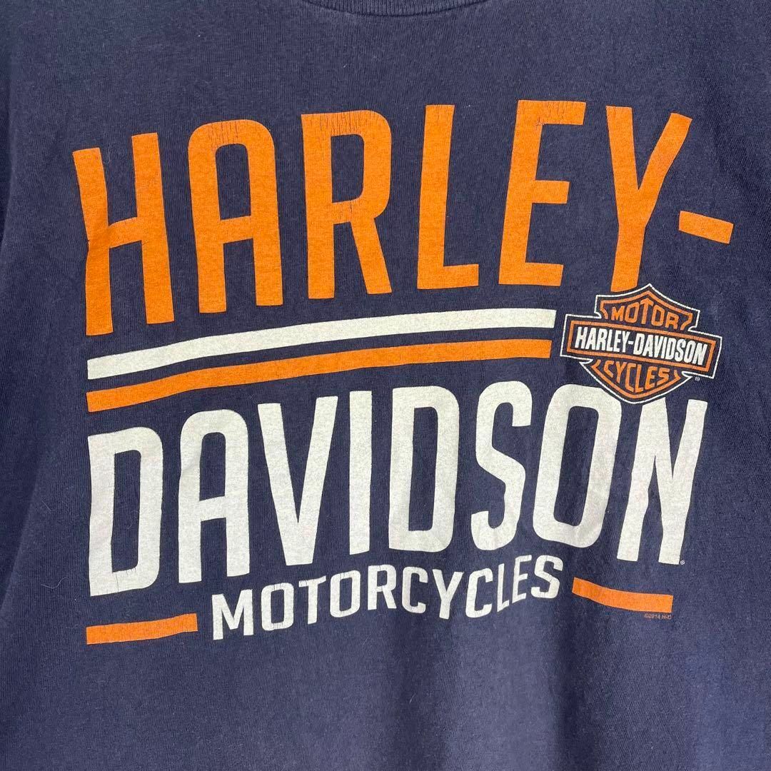 Harley Davidson(ハーレーダビッドソン)のハーレーダビッドソン Tシャツ ネイビー グランドアイランド メンズのトップス(Tシャツ/カットソー(半袖/袖なし))の商品写真