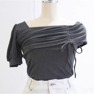 ハーリップトゥ(Her lip to)のherlipto One-Shoulder Jersey Top(カットソー(半袖/袖なし))