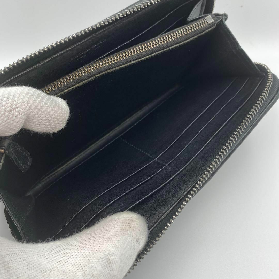 Bottega Veneta(ボッテガヴェネタ)のボッテガヴェネタ BOTTEGA VENETA 長財布  黒 ブラック 財布 レディースのファッション小物(財布)の商品写真