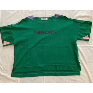 パーソンズ(PERSON'S)の美品　パーソンズ　デザイン　Tシャツ　緑　グリーン　PERSON'S  Lサイズ(Tシャツ(半袖/袖なし))