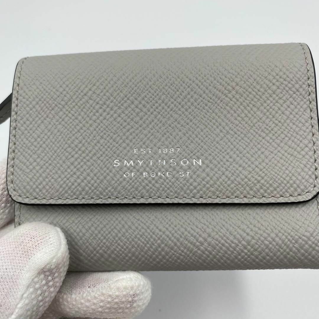 SMYTHSON コインケース スマイソン 小銭入れ ライトグレー レディース