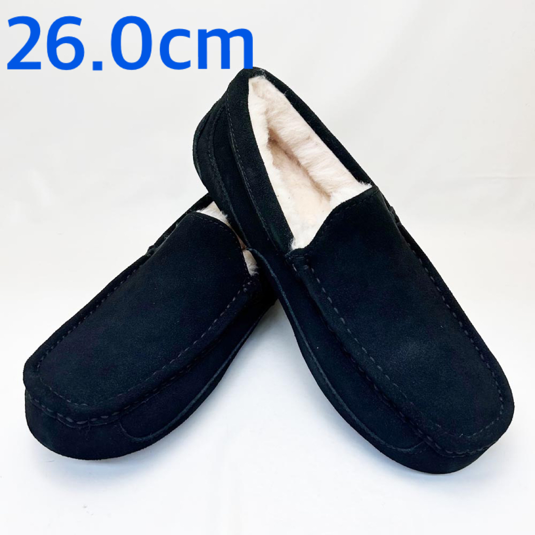 新品 UGG アグ メンズ スリッポン ASCOT ブラック 26.0cm | フリマアプリ ラクマ