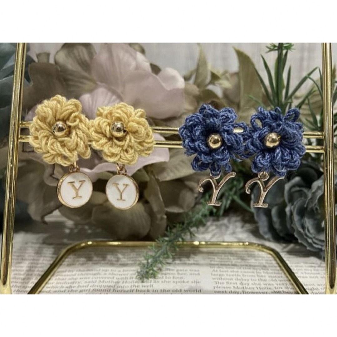 ハンドメイド⭐︎メンカライニシャルピアス オーダーページ-
