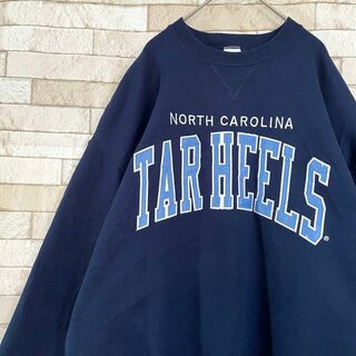 ラッセルアスレティック(Russell Athletic)のラッセル スウェット 90s USA 刺繍 TARHEELS 裏起毛 XL.(スウェット)
