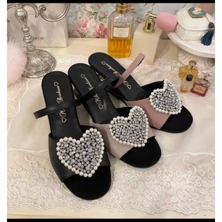 millebonheur ハートビジューサンダル-