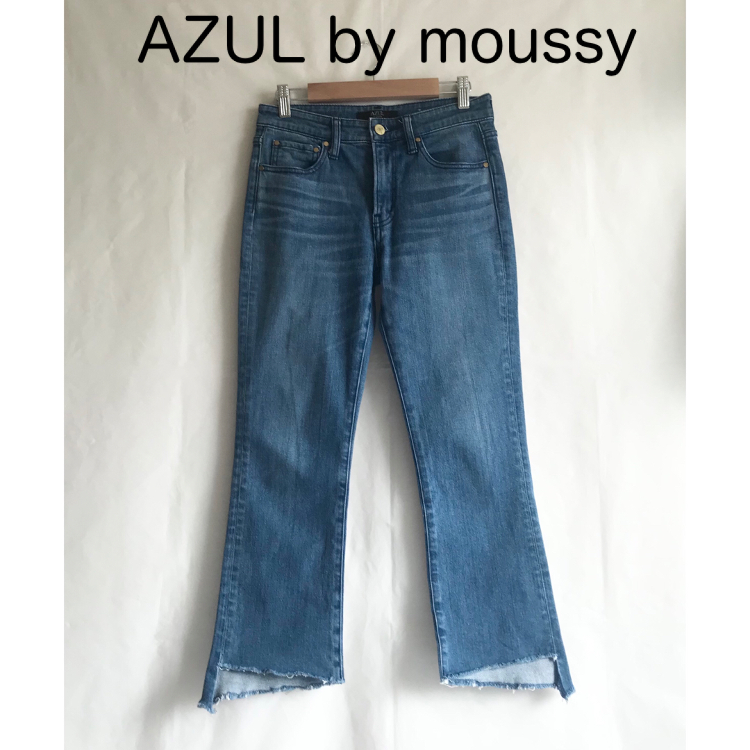 AZUL by moussy(アズールバイマウジー)の美品★AZUL by moussy プチフレアデニムジーンズS/ブルー/ レディースのパンツ(デニム/ジーンズ)の商品写真