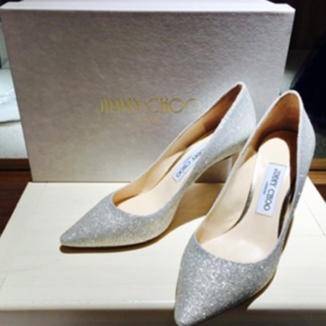 【美品】JIMMY CHOO ROMY 85 371/2 24.5