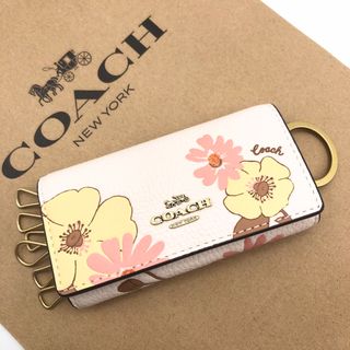 【COACH☆日本限定】新品!6 リング キー ケース ウィズ フローラル!