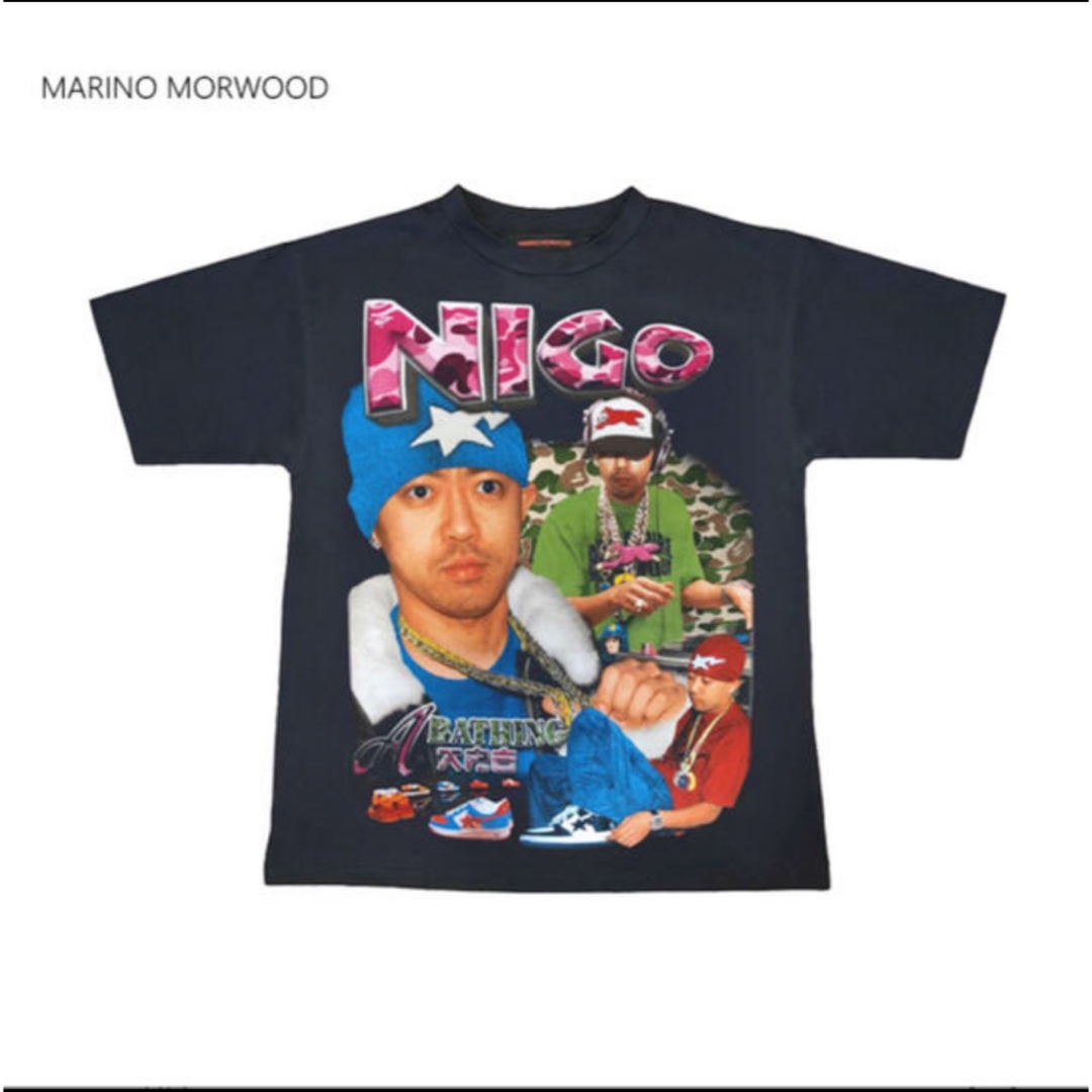 A BATHING APE(アベイシングエイプ)のASAP ROCKY 着用 マリノモアウッド NIGO Tee XXL メンズのトップス(Tシャツ/カットソー(半袖/袖なし))の商品写真