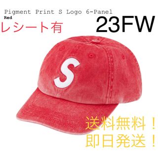 シュプリーム(Supreme)のsupreme Pigment Print S Logo 6-Panel red(キャップ)