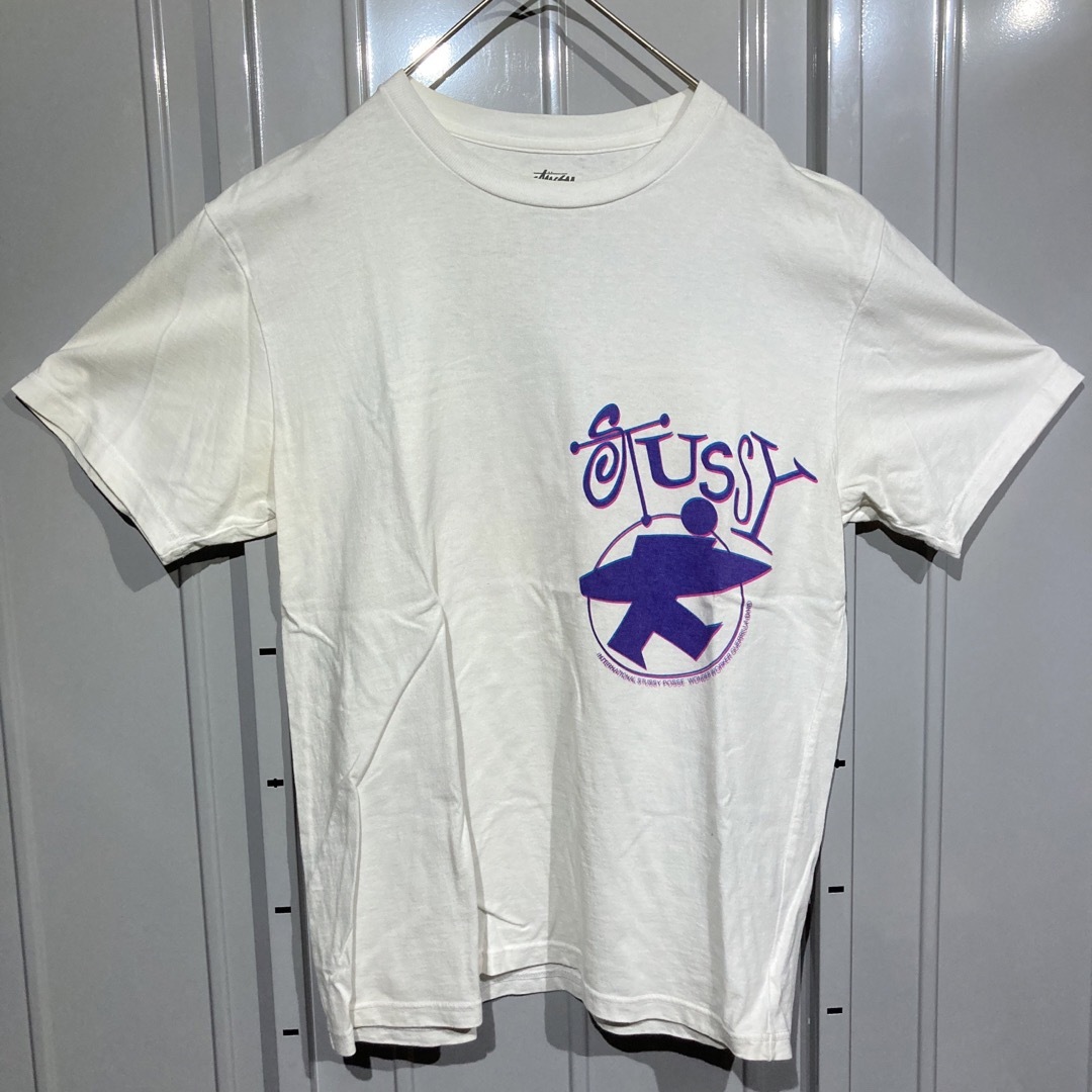 stussy/old/90s/両面プリント/半袖/プリント/tシャツ/白青赤/L