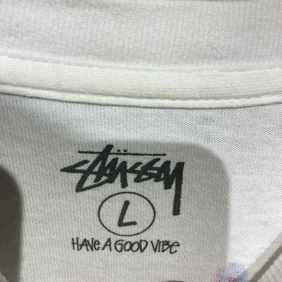 STUSSY - stussy/old/90s/両面プリント/半袖/プリント/tシャツ/白青赤