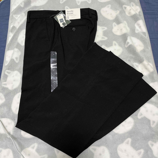 ギャップ(GAP)の新品　GAP  パンツ　スラックス　ブラック　裾・幅広め　薄手夏用　6(カジュアルパンツ)