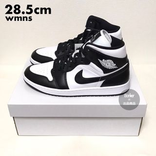 ナイキ(NIKE)の【28.5㎝】ナイキ ウィメンズ エアジョーダン 1 ミッド ブラック パンダ(スニーカー)