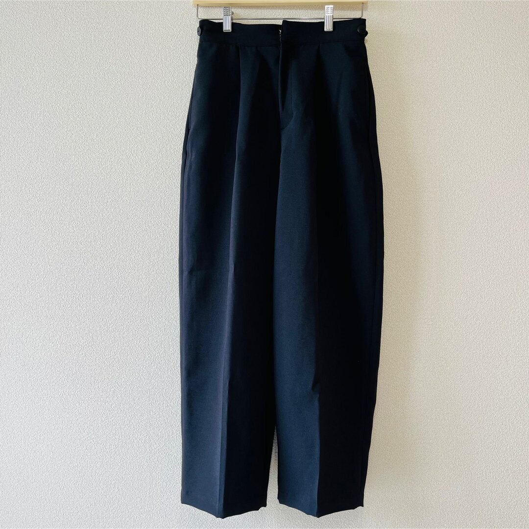 【美品】louren centerpress cocoon pants ネイビー33cm股下