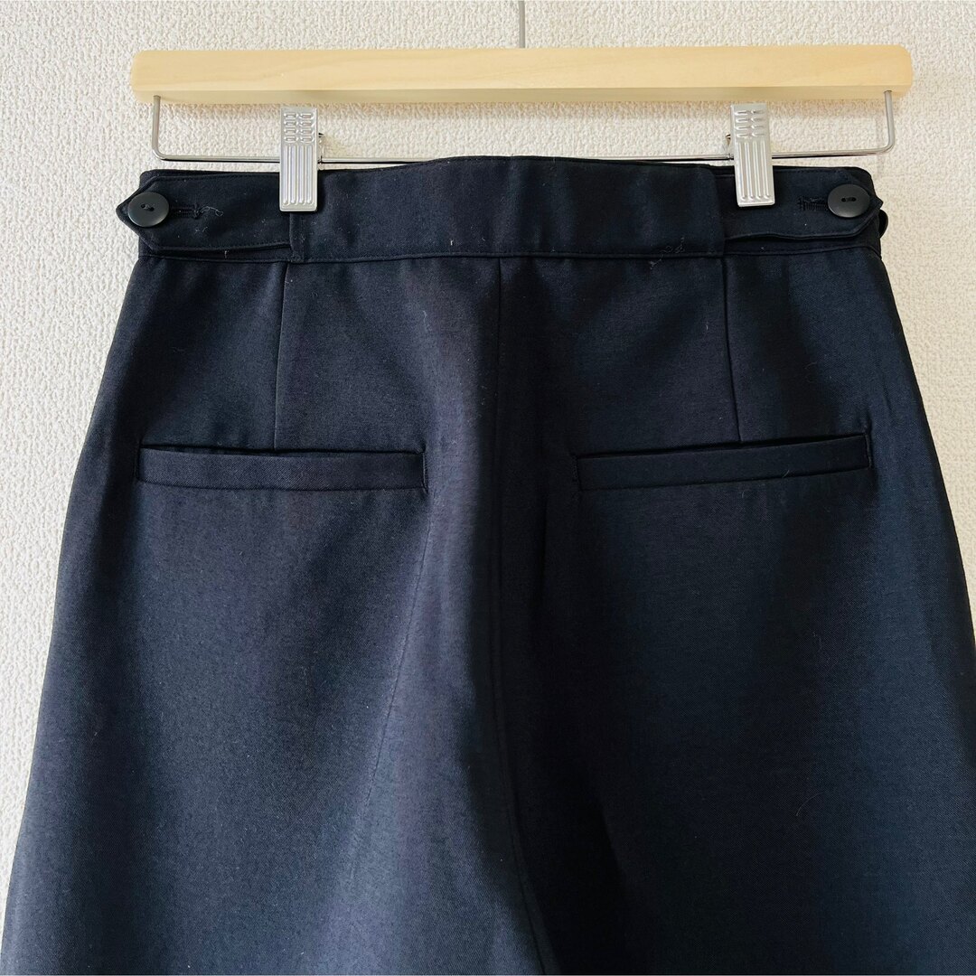 【美品】louren centerpress cocoon pants ネイビー33cm股下