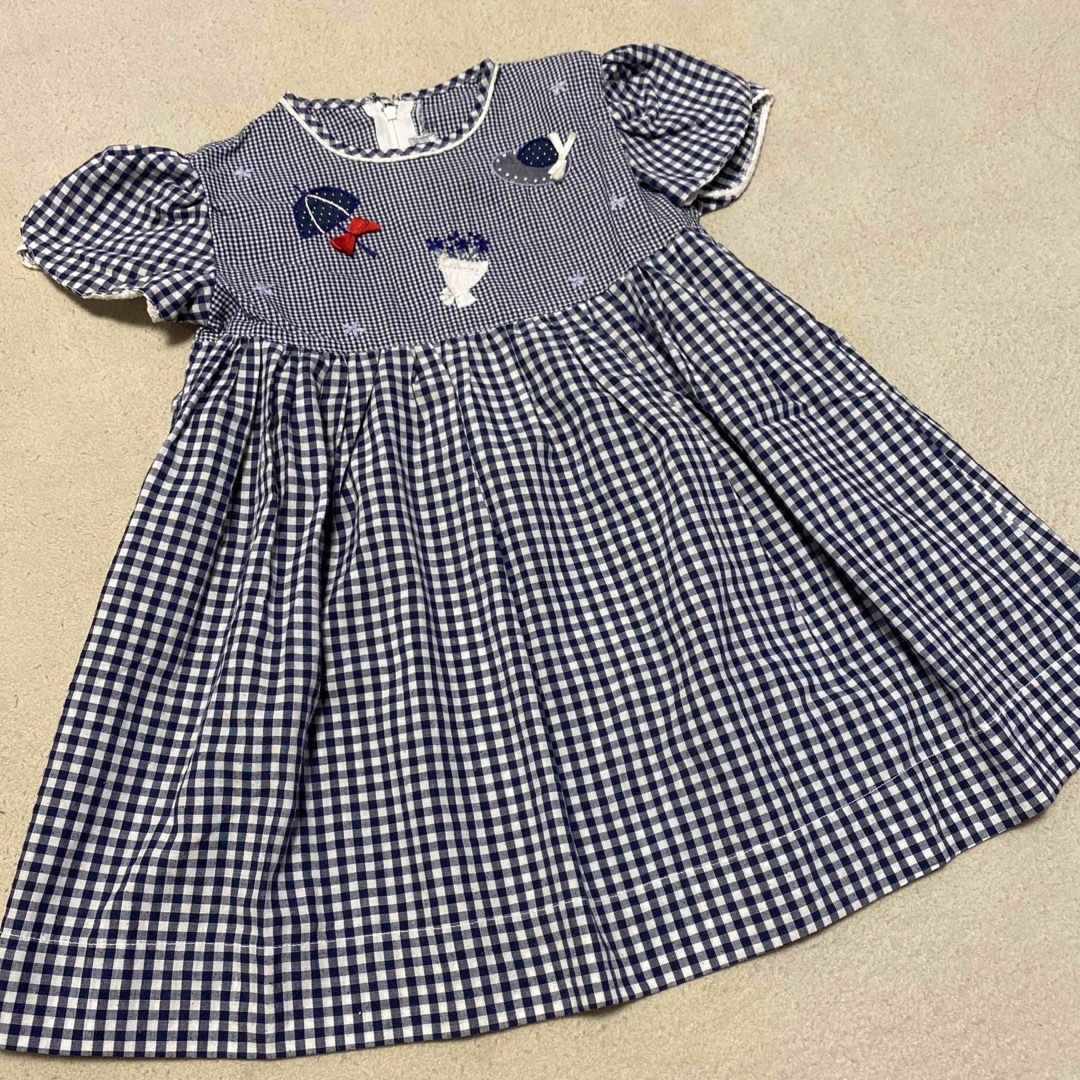 ワンピース ギンガムチェック 100cm キッズ/ベビー/マタニティのキッズ服女の子用(90cm~)(ワンピース)の商品写真