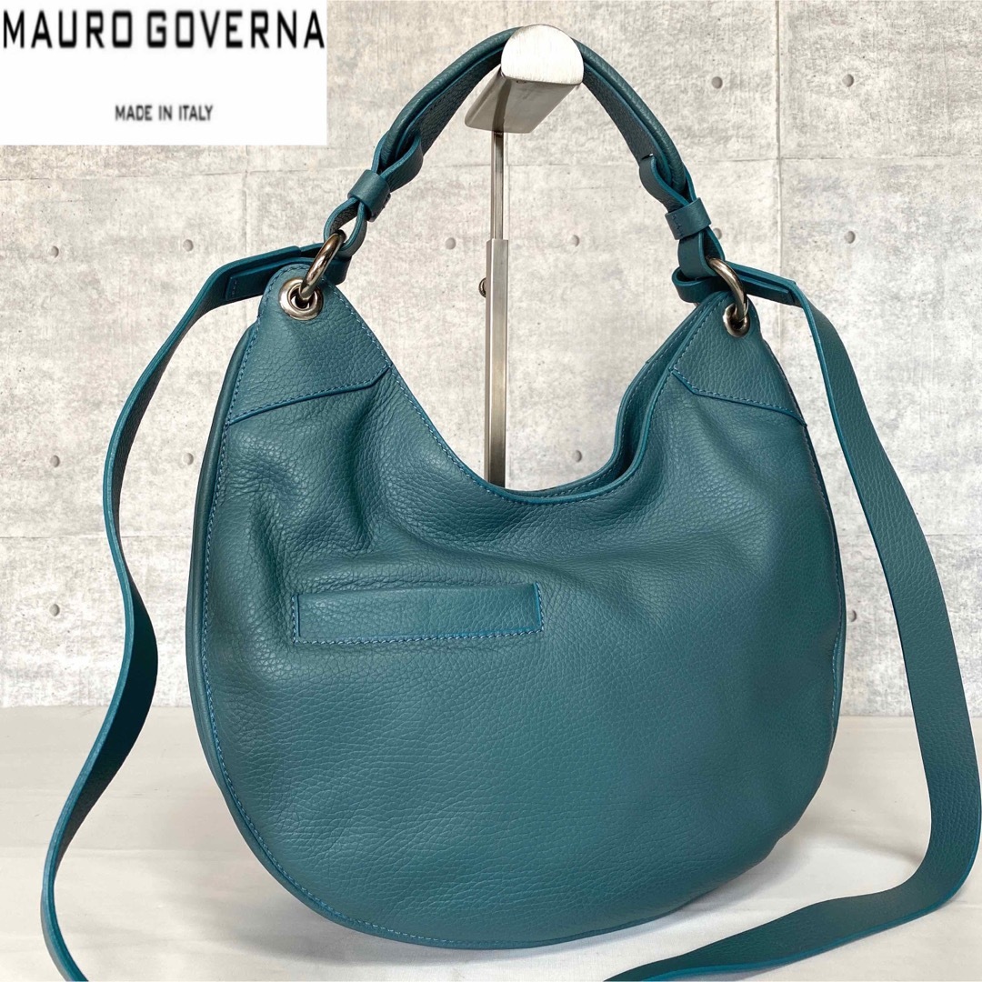 極美品】MAURO GOVERNA ターコイズブルー 2WAYショルダーバッグの通販 ...