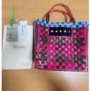 新作 MARNI マルニ コットンジャージーハンドル ピクニックバッグ ミニ ...