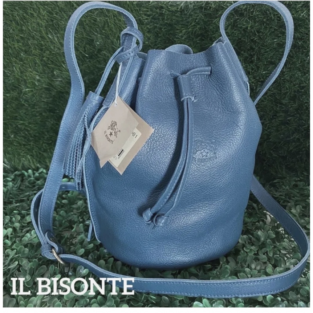 イルビゾンテ☆新品 ☆IL BISONTE レザー ショルダーバッグ/ブルー