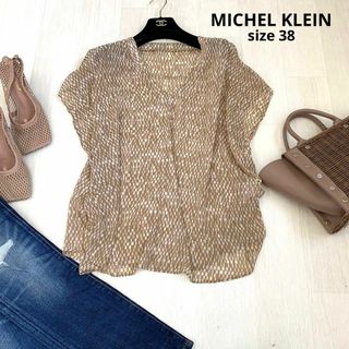 エムケーミッシェルクラン(MK MICHEL KLEIN)のMICHEL KLEIN ミッシェルクラン　ブラウス　総柄ブラウス　38サイズ(シャツ/ブラウス(半袖/袖なし))