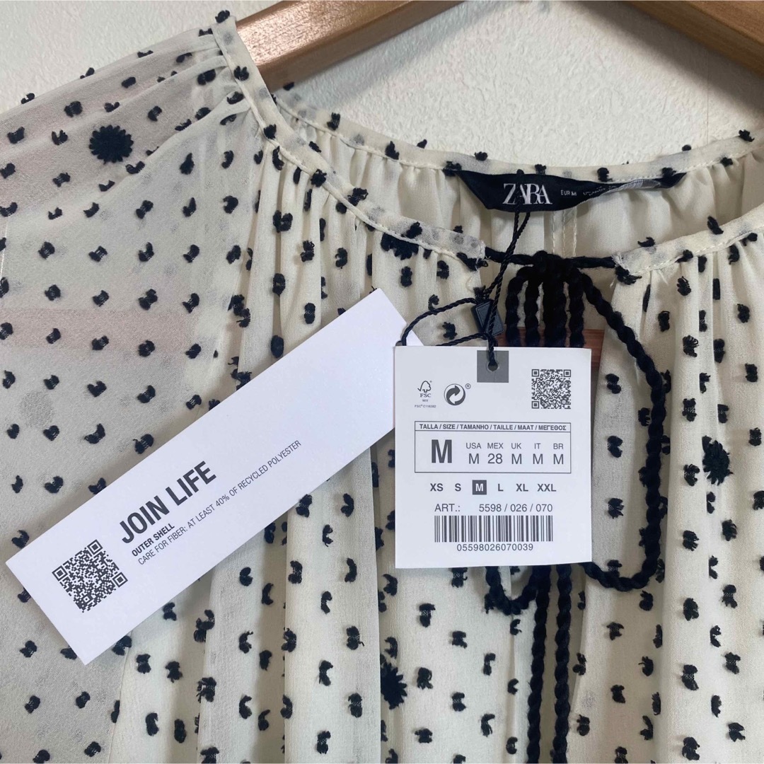 zara  オーバーサイズドットメッシュワンピース  xs