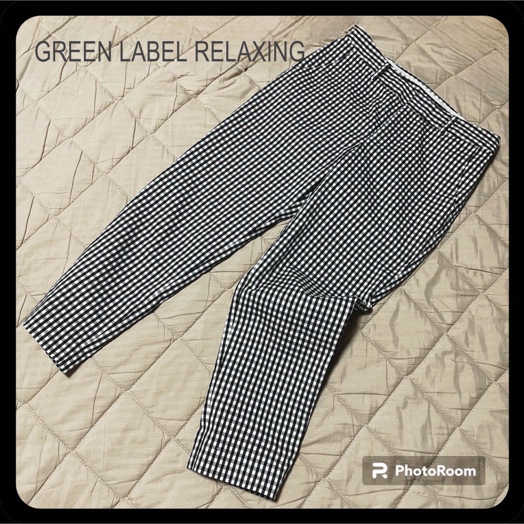 UNITED ARROWS green label relaxing(ユナイテッドアローズグリーンレーベルリラクシング)の【美品】グリーンレーベルリラクシング ギンガムチェック スキニー クロップド レディースのパンツ(クロップドパンツ)の商品写真