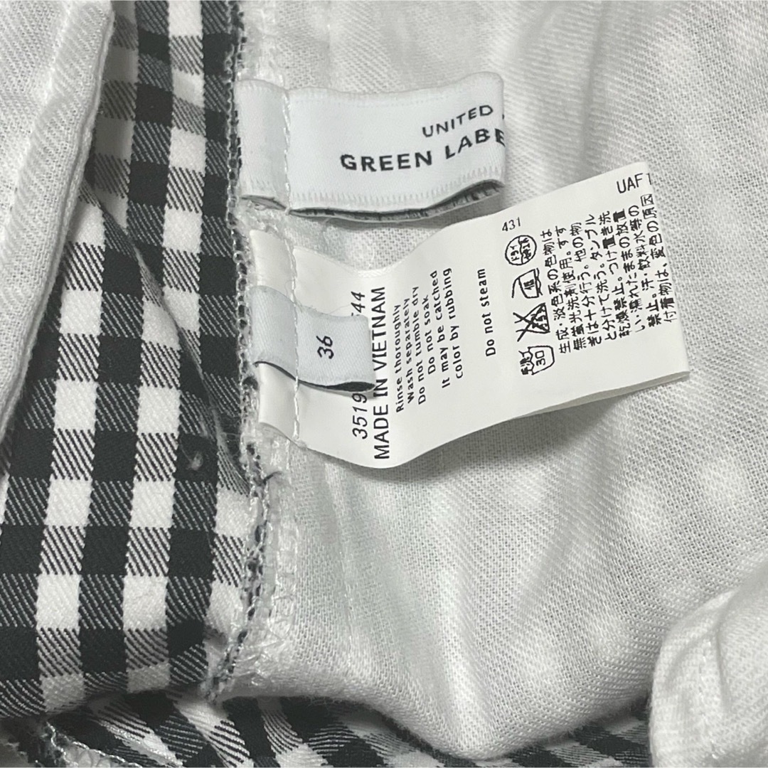 UNITED ARROWS green label relaxing(ユナイテッドアローズグリーンレーベルリラクシング)の【美品】グリーンレーベルリラクシング ギンガムチェック スキニー クロップド レディースのパンツ(クロップドパンツ)の商品写真