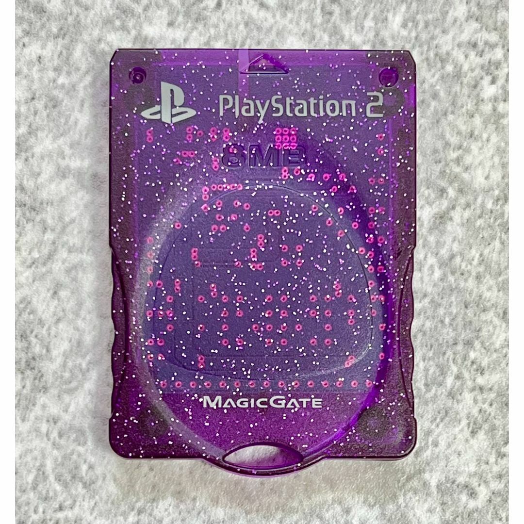 PlayStation2(プレイステーション2)のPS2 メモリーカード 【スパークリングパープル】 8MB プレステ2 エンタメ/ホビーのゲームソフト/ゲーム機本体(その他)の商品写真