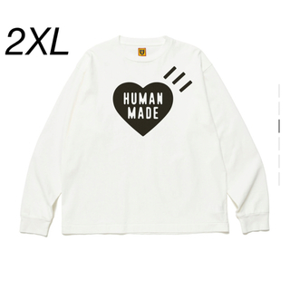ヒューマンメイド(HUMAN MADE)のHUMAN MADE ヒューマンメイド ロンT ホワイト　ブラック2XL(Tシャツ/カットソー(七分/長袖))