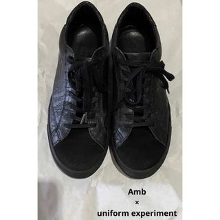 ユニフォームエクスペリメント(uniform experiment)のAmb x uniform experiment  スニーカー　黒　サイズ40(スニーカー)