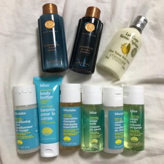 ロクシタン(L'OCCITANE)のホテルのアメニティ(BlissやHARNNなど)(旅行用品)