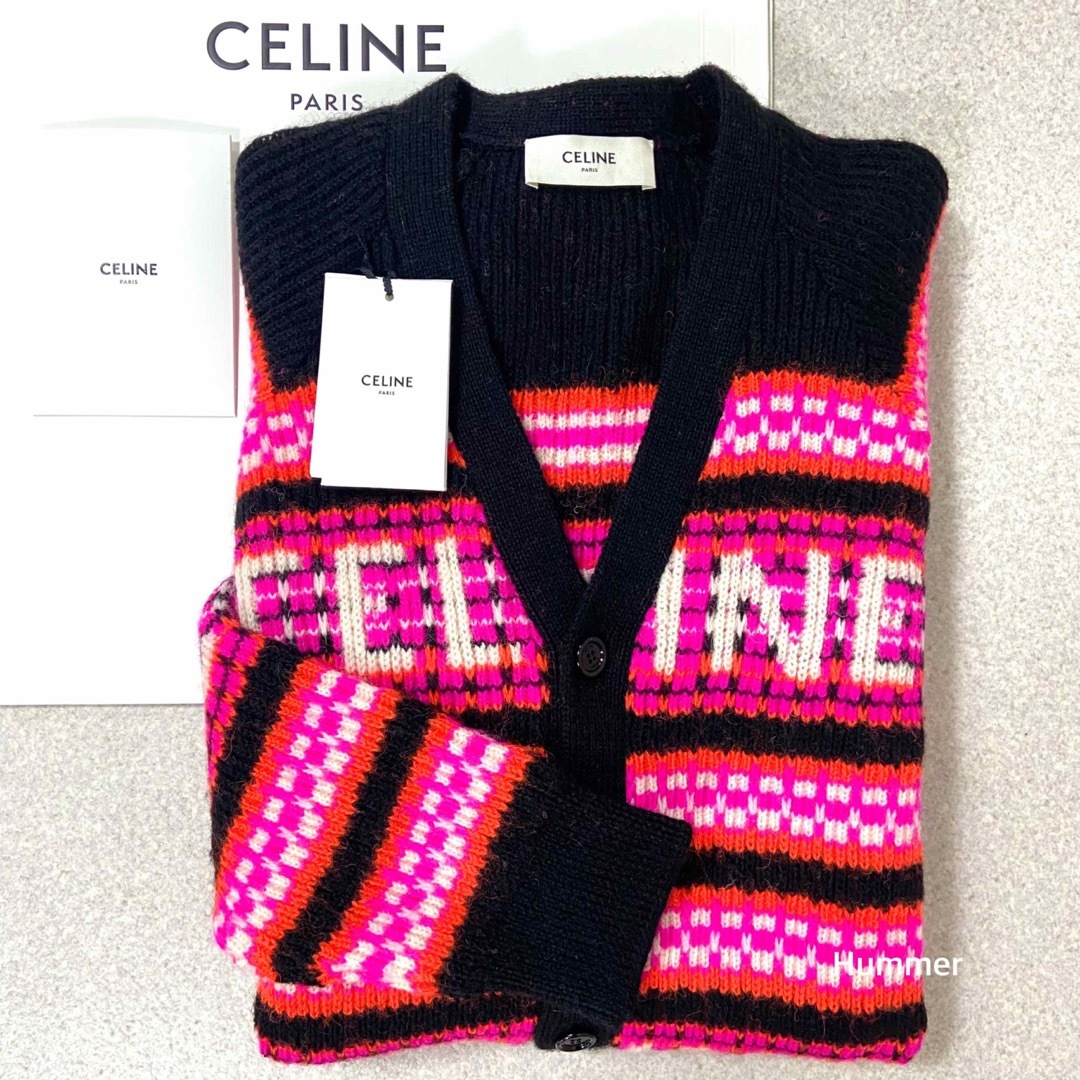 希少　正規　80s CELINE Paris ニットカーディガン　金ボタン