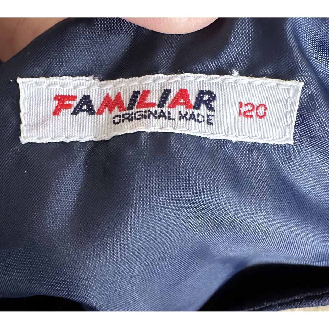 familiar - 超美品 familiar ネイビーワンピース＆ボレロ 120 お受験に