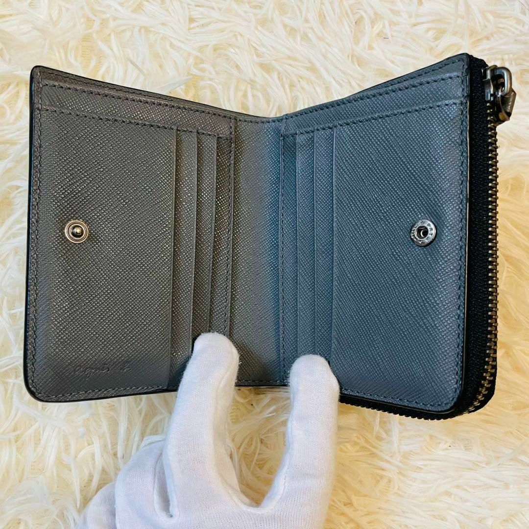 未使用級*agnes b. 長財布 ロゴ金具 ジップ 大容量 レザー グレー 未使用級*agnes b. 長財布 ロゴ金具 ジップ 大容量 レザー グレー