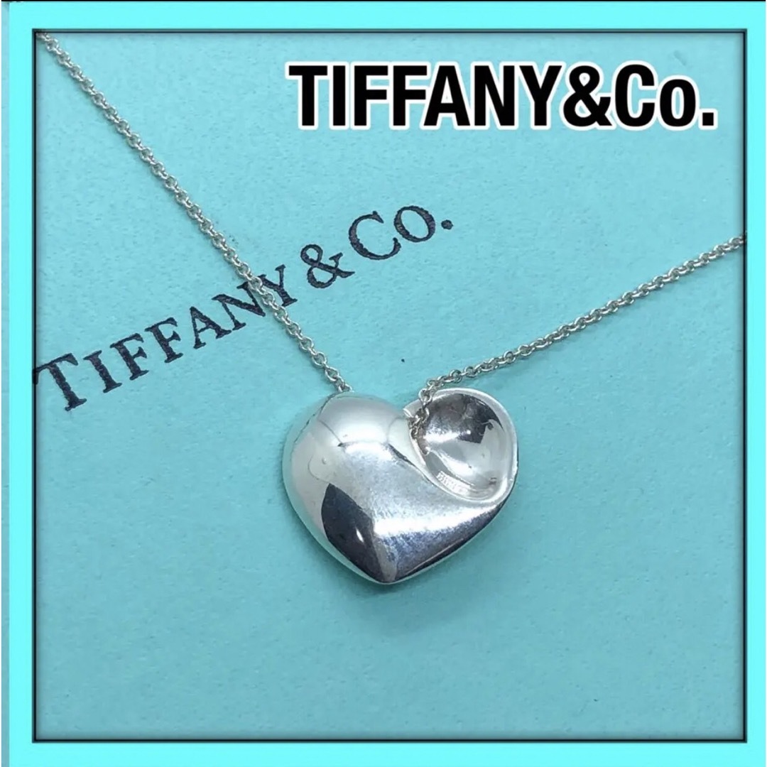 美品！ Tiffany ティファニー フォールドハートネックレス - ネックレス