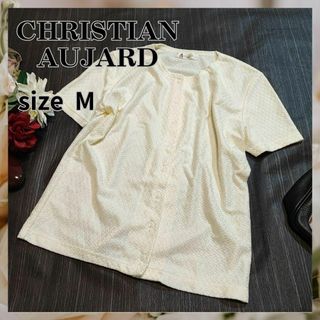 クリスチャンオジャール(CHRISTIAN AUJARD)のCHRISTIAN AUJARD【M】トップス　半袖　シャツ　ブラウス　花柄(カットソー(半袖/袖なし))