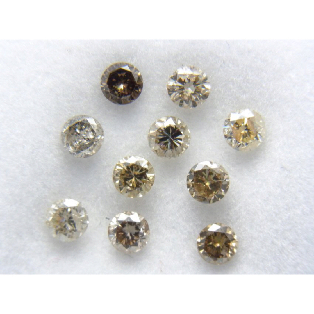 売り値 ブラウンカラー系 SI~Iクラス 合計0.71ct 天然ダイヤ