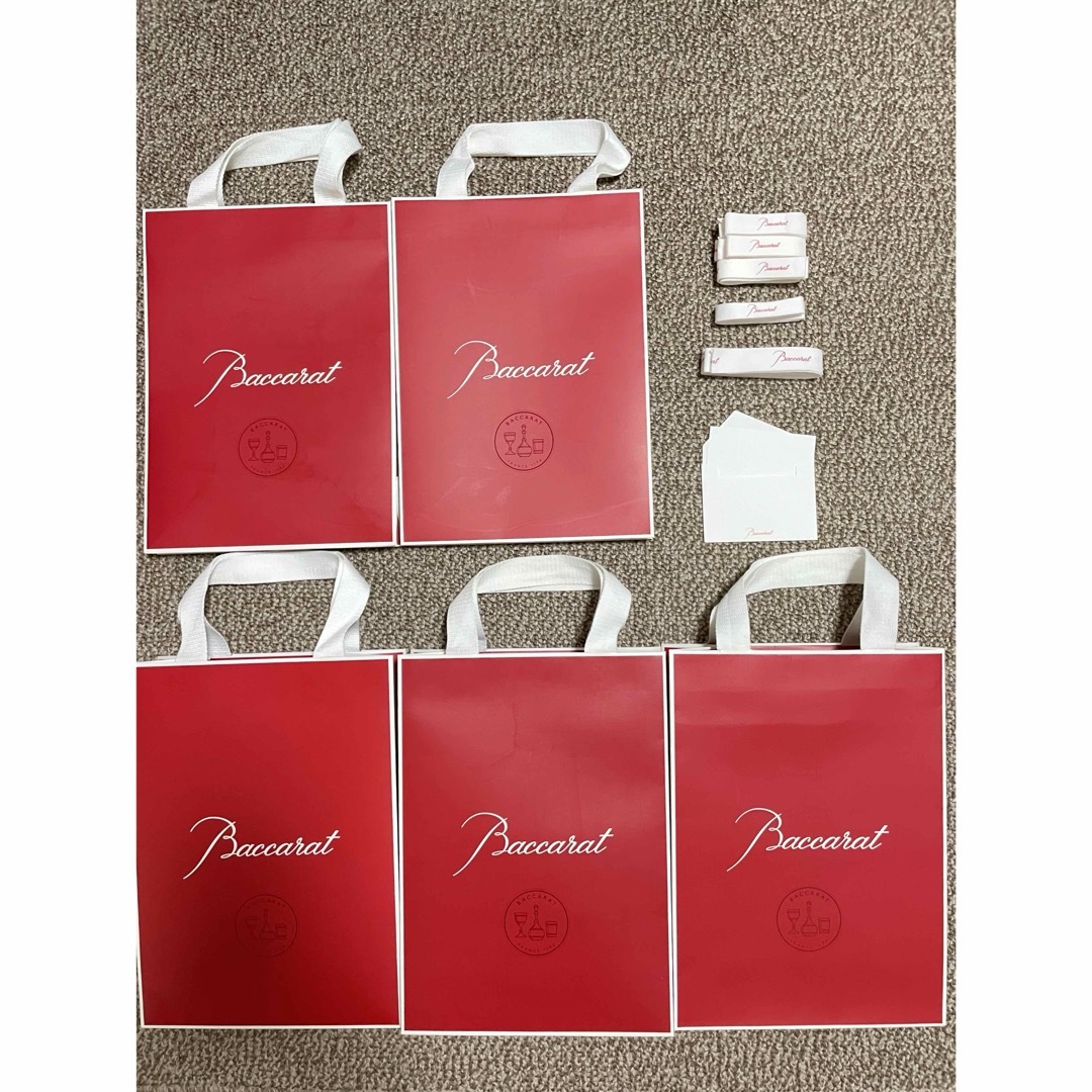 Baccarat(バカラ)のバカラ　紙袋　リボン　メッセージカード レディースのバッグ(ショップ袋)の商品写真