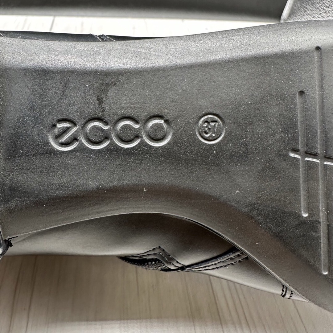 【ecco】エコー 23.5 ショートブーツ レザー 37 ブラック